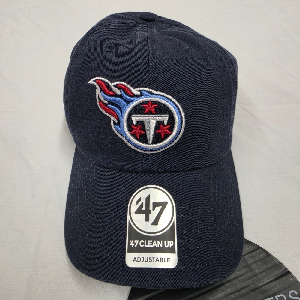 Tennessee Titans '47 Brand Navy Clean Up Relaxed-Fit Strapback OSFM Hat Cap NEW